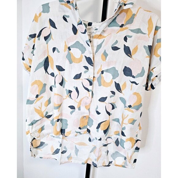 Rachel Zoe Tops Rachel Zoe Floral Linen Button-Front Top - Large - Picture 1 of 7
